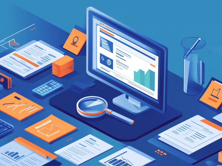 SEO Audit for Crypto Websites: How to Analyze and Optimize for Search Engines - a computer and papers on a desk
